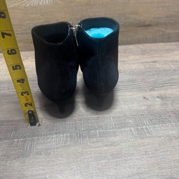 Sam Edelman Lucy Black Suede Pointed Toe Heeled Bootie Women's Size 7.5 - Picture 3 of 6